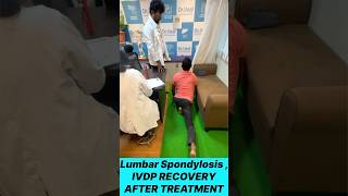 Lumbar Spondylosis IVDP RECOVERY AFTER TREATMENT ad viralvideo doctor reachout morning fyp [upl. by Enirehtahc]