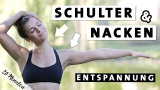 Yoga Schulter Nacken Entspannen  Verspannungen lösen  Übungen für den Alltag [upl. by Iborian]