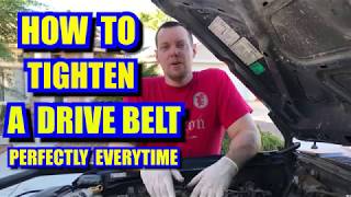 HOW TO TIGHTEN A DRIVE BELT PERFECTLY EVERYTIME [upl. by Hoj]