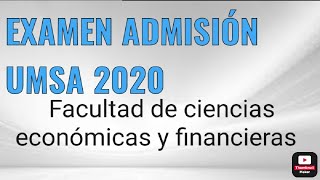 EXÁMEN PREFACULTATIVO ciencias económicas y financieras UMSA 2020  Progresiónes aritméticas [upl. by Savart]