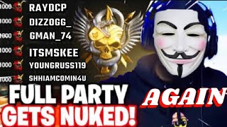 FULL Party of PRESTIGE MASTERS GETS DOUBLE NUKED AGAIN  BLACK OPS COLD WAR [upl. by Bogie]