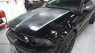 Polishing a Severely oxidized Mustang Hood [upl. by Aisined]