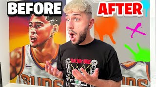 I Painted Over Brawadis Devin booker Wall [upl. by Aleacin709]