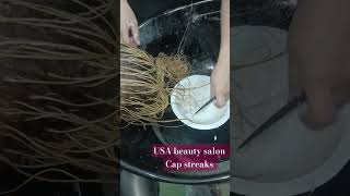 cap streaking cap highlights from USA beauty salon hairclour shorts [upl. by Algy819]