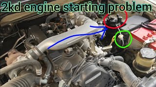 how to diesel engine could starting problem  2kd engine [upl. by Lilahk]