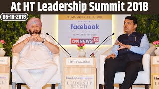 CM Shri Devendra Fadnavis at HT Leadership Summit 2018 [upl. by Tra211]