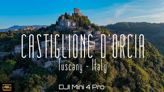 🇮🇹 DJI Mini 4 Pro  4K drone video of Castiglione dOrcia Tuscany Italy [upl. by Geesey]