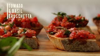 Quick and Easy Tomato amp Basil Bruschetta  Ready in 10 minutes  Best Italian Antipasti [upl. by Vastah]