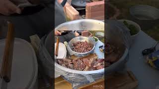 Making beef Dutch oven stroganoff boyscouts dutchovencooking cooking outdoors [upl. by Yleen]