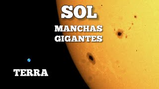 SOL COM TELESCÓPIO  FILMEI MANCHAS GIGANTES [upl. by Dulce897]