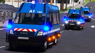 GTALSPDFR04 MANIFESTATION SOUS LA CANICULE  GENDARMERIE MOBILE 420 [upl. by Audres]