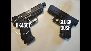 HK45 Compact Tactical vs Glock 30SF  Better For EDC or SHTF [upl. by Gibert]