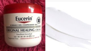 EUCERIN ORIGINAL HEALING CREAM 2MONTHS REVIEW ON FLAKY SKIN [upl. by Ardnat]