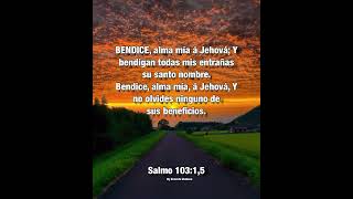 Salmos 10315 BENDICE alma mía á Jehová Y bendigan todas mis entrañas su santo nombre [upl. by Audrey]