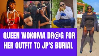 Upcoming actress Queen Wokoma drgged for inappropriate dressing to Junior Pope burial ceremony [upl. by Cohbath445]