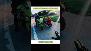 Kawasaki zx10r vs CBR 1000RR crazy drag race  Who will win  shorts [upl. by Acitel]