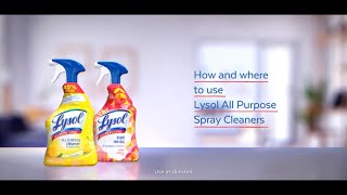 How and Where to Use Lysol All Purpose Cleaner [upl. by Ahsienek17]