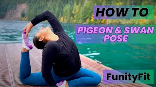 Pigeon amp Swan Pose by Ashita Yadav  Yoga 20 FunityFit [upl. by Ashly]