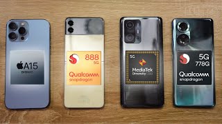 Apple A15 Bionic vs SNAPDRAGON 888 MediaTek DIMENSITY 1200 y Snapdragon 778 🔥 ¿MEJOR PROCESADOR [upl. by Anoik]