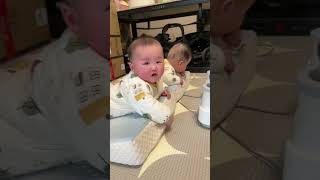 This AMAZING DAD Taking Care of Twin Babies Like a Pro 👶👶 identicaltwins superdad cutebabyvideo [upl. by Anaitak814]