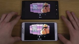 GTA San Andreas Samsung Galaxy Note 3 vs Nokia Lumia 1520 Gameplay Comparison [upl. by Dinnie169]