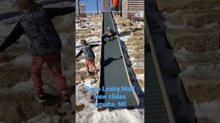 Exploring the new downtown Gene Leahy Mall shorts slide fun family trending [upl. by Idnerb]