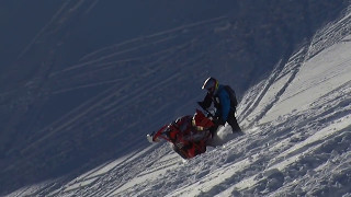 How to Sidehill in Hard Snow On a Snowmobile – Riding Tip [upl. by Anaeirb]