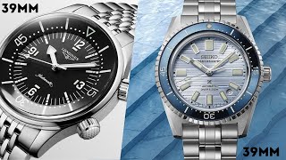 Longines Legend 39 vs Seiko Marinemaster 39 [upl. by Nahej]