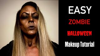 Zombie Makeup  Easy Halloween Tutorial [upl. by Jdavie240]