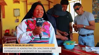 Estudiantes de la UPeU Capacitan a residentes de Isla Amantaní  RNT [upl. by Lsiel]