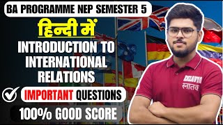 Introduction to International Relations BA Programme semester 5 most important questions  DU sol [upl. by Rodmun]