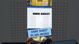 😮omr sheet in ms word shorts msword word wordtricks [upl. by Htiekal]