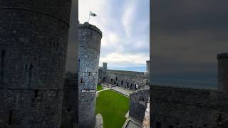 Prison Tower View 🏰 harlech castle prison history wales fyp shorts fy travel history [upl. by Gnuh]