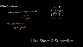 Moment about an axis MOI of Solid Sphere Rotational Mechanics Class11 Part 6 [upl. by Rollie]