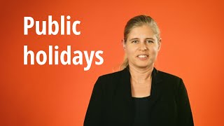 Public holiday entitlements [upl. by Silvana481]