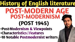 Post Modernism  Post Modernism in English literature  PostModern Age in English literature [upl. by Ahsiniuq650]