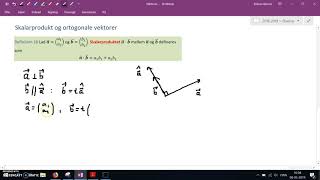 Skalarprodukt og ortogonale vektorer [upl. by Anialam]