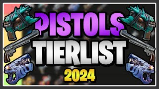 2024 UPDATE Ranking EVERY PISTOL in Fortnite Save the World Pistol Tier List [upl. by Lessirg]