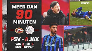 Meer Dan 90 Minuten PSV 12 Ajax  Zijlijngoal woedende Roger Schmidt en raket van Nous Mazraoui [upl. by Brnaby]