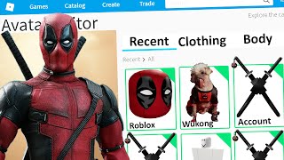 0 ROBUX DEADPOOL ROBLOX ACCOUNT CHALLENGE [upl. by Ennayoj]