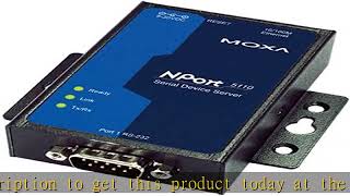 MOXA NPort 5110T  1 Port Serial Device Server 10100 Ethernet RS232 DB9 Male 40 to 75°C Oper [upl. by Ondrej113]