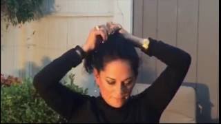 How to wear a curved barrette for a top ponytail  reneeriveracom [upl. by Keyes]