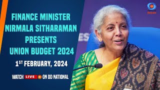 LIVE  Finance Minister Nirmala Sitharaman Presents Union Budget 2024 [upl. by Tawsha]