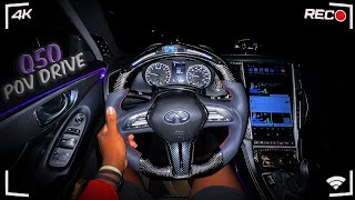 POV DRIVE IN MY MURDERED OUT Q50S CRAZY PULLS😮‍💨 [upl. by Hoskinson670]