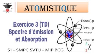 7 Atomistique  exercice 3 TD Spectre démission et absorption S1 SMPC SVTU MIP BCG [upl. by Bixby993]