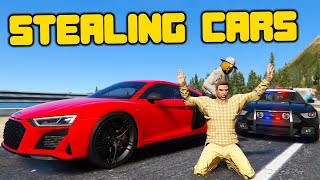 Corrupt Cop Steals Expensive Cars In GTA5 RP [upl. by Bruce]