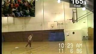 World Record 209 three pointers in a row by 60 year old man [upl. by Cherrita99]