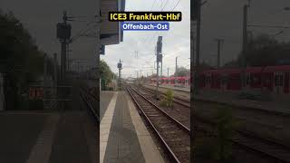 OffenbachOst Vorbeifahrt RB407ICE3➡️FrankfurtHbfAbfahrt RB430S8➡️WiesbadenHbf sbahnice3 [upl. by Idnek]