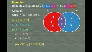 OPERACIONES CON CONJUNTOS  REUNIÓN INTERSECCIÓN DIFERENCIA Y COMPLEMENTO  MATEMÁTICA [upl. by Joaquin]