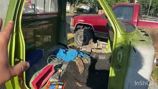 Moving the 1976 dodge d100 cab out of the shop [upl. by Wilde]